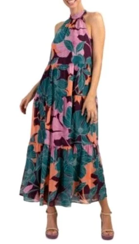  TRINA TURK Sunglasses Multi Floral Maxi Sundress NWT SIZE XXL