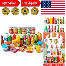 Joyin 30-Piece Pretend Food Grocery Set - Safe Play Kitchen Accessories for Kids