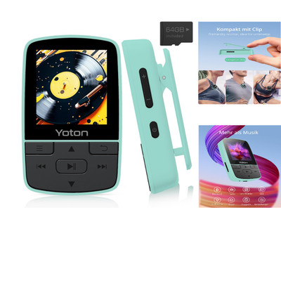 Yoton MP3-Player Bluetooth 5.2 64 GB HiFi Sportclip