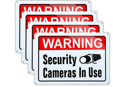Video Surveillance in Use Sign, Warning Security Cameras in Use Sign, Large 10X1