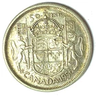 1956 50c Fifty Cents Silver Coin Canada Half Dollar KM# 53