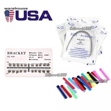 Dental Orthodontic Braces Kit 0.022 Roth Bracket NiTi Arch Wires Ligature Ties