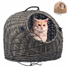 Katzen Transportkorb Natürliche Weide Transportbox Katzenkorb Mit einer Schlaufe