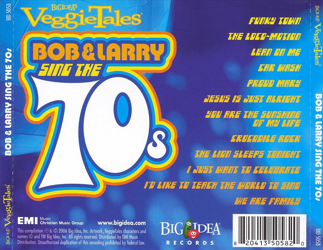 VEGGIETALES BOB & LARRY SING THE 70S NEW CD 820413505820| eBay