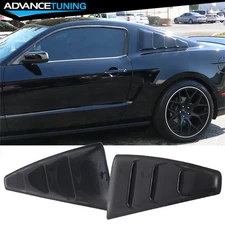 Fits 05-14 Ford Mustang Coupe 2DR Side Quarter Window Louvers Scoop Cover 2PCS