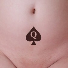 Queen of Spades Temporary Tattoo - Pack of 5