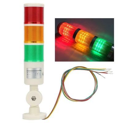 CNC Maschine Warnleuchte Innen Rot + Orange + Grün Sockel Stack Light 1 Stück