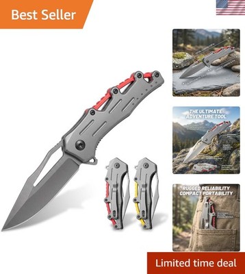 Ergonomic Red Pocket Knife: Compact, Lightweight Utility Tool for Everyday Carry