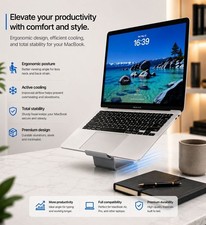 MacBook Laptop Stand Desk Riser Holder Ergonomic Cooling Universal 10-17 inch