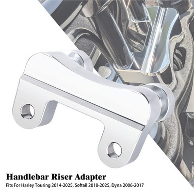 Chrome Handlebar Riser Adapter Fit For Harley Touring Road Street Glide 2014-25