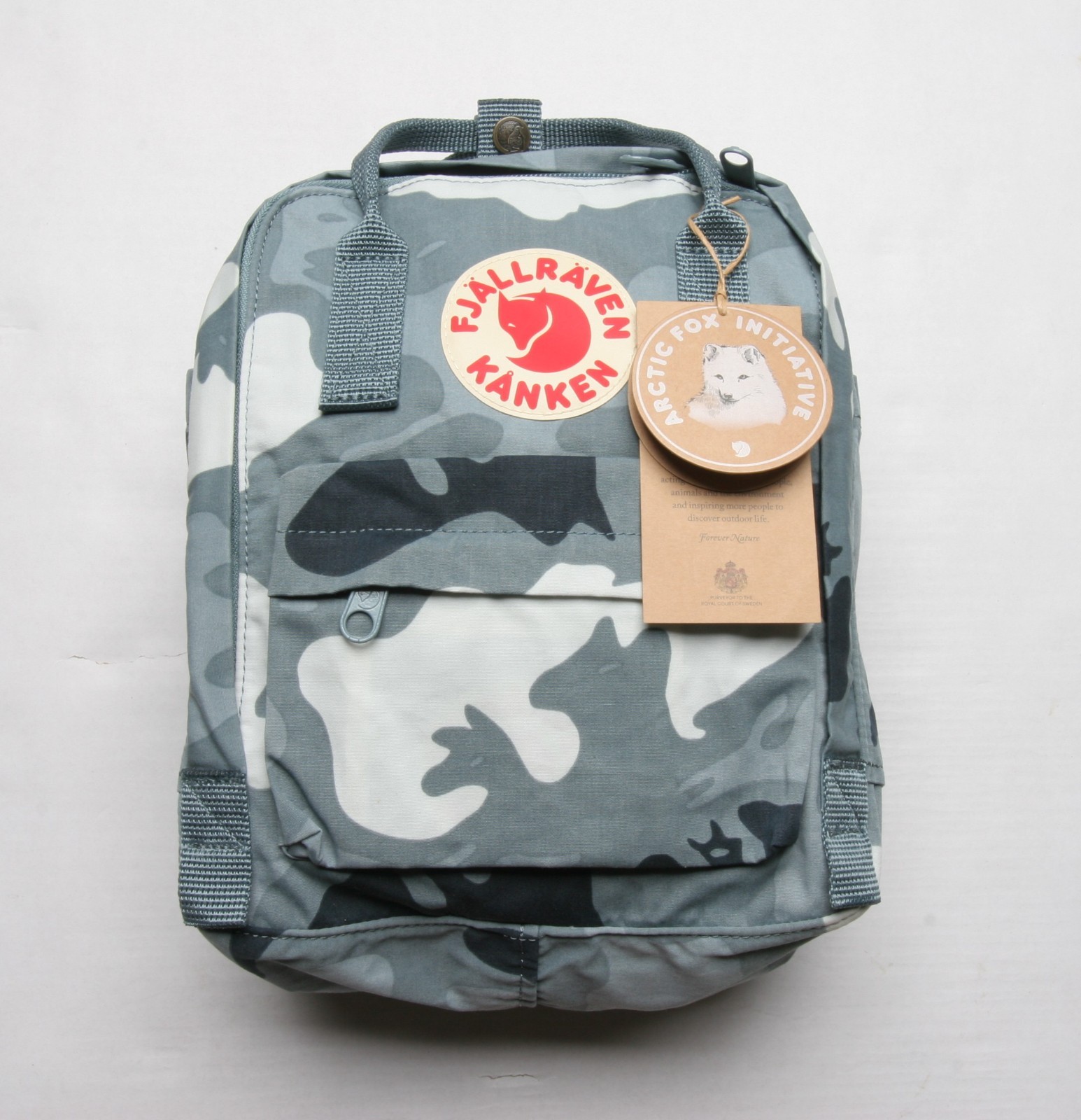 FjallRaven Kanken Graphics Mini Backpack (Nimbus Blue / Hidden Animals)F23200357