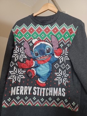 NWOT MERRY STITCHMAS Size M Disney Stitch Sweatshirt - Ugly Christmas Sweater