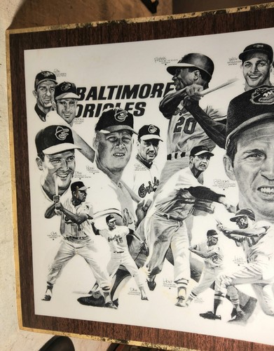 VINTAGE BALTIMORE ORIOLES ALL TIME TEAM 1954-1968 HEAVY LAMINATED POSTER DISPLAY - Picture 3 of 13