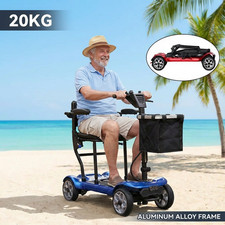 4 Wheeled ELECTRIC MOBILITY SCOOTER Adult BLUE 270W 30km travel e-scooter FASTER