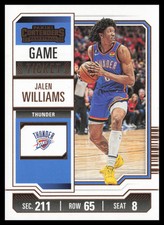 2023-24 Panini Contenders #67 Jalen Williams Oklahoma Thunder Game Ticket Bronze