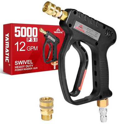 #ad #ad Short Pressure Washer Gun with Swivel 5000 PSI Power Washer Wand Stubby Trig... $59.12