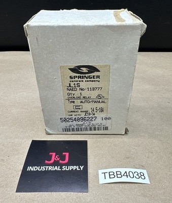 Springer Controls JL1-S IEC Overload Relay Module Adj Trip || NIB - FAST SHIPPED