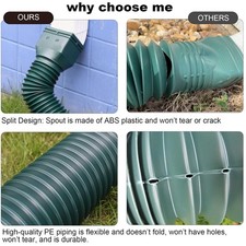 Flexible Gutter Downspout Extensions - 2 Pack