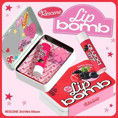 RESCENE [LIP BOMB] 3rd Mini Album LIP BALM Ver/QR+Tin Case+2Sticker+2 Photo Card