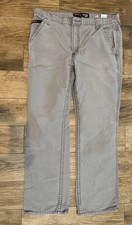 Ariat FR M4 Low Rise Boot Cut Work Pants Mens 38x34 Gray Flame Resistant CAT 2