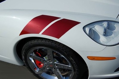 DOUBLE BAR Hood Stripe 3M Hash Decal Vinyl Graphic fits C6 Corvette