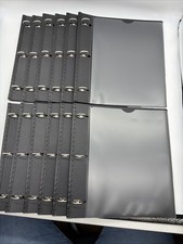 12 Pk Telescoping 3-Ring 1 Binders Black Expandable Flexible Front Pocket