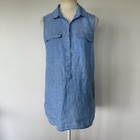 JONES NEW YORK Women's Top Size S - 100% linen blue sleeveless blouse