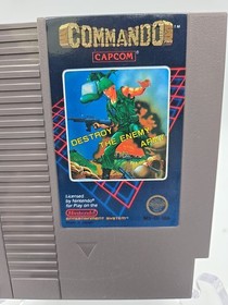 Nintendo NES Commando Game Capcom Authentic Cart Only 1986 Cleaned Tested