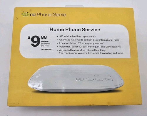 NOWY Ooma Phone Genie VoIP Home Phone Service (100-0474-100) - Biały