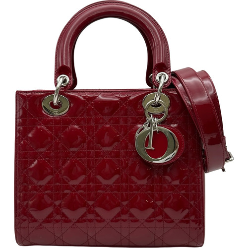 DIOR Lady Dior Medium Red Shoulder Bag #OKB11603