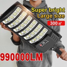 Commercial 9900000LM LED Solar Street Light Dusk-to-Dawn Road Lamp Motion Sensor