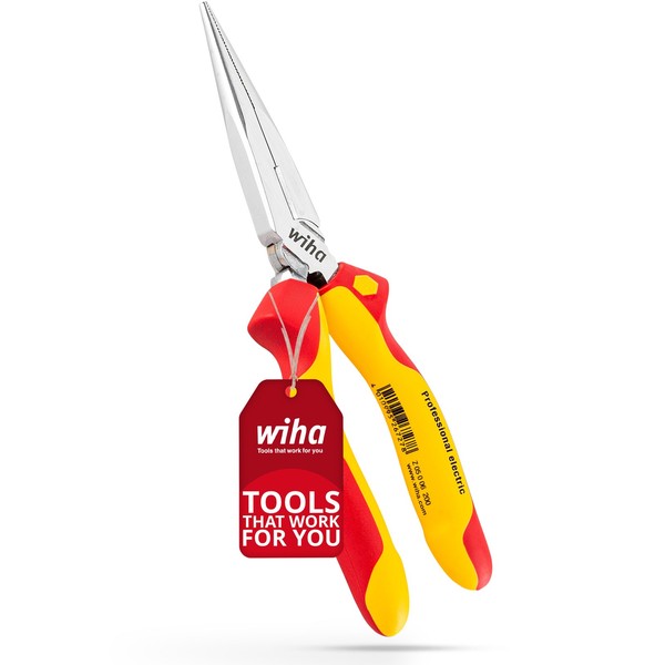 Wiha Flachrundzange Professional Electric Mit Schneide Gerade Form Spitzzange-image