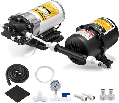 #ad 110V 24V DC AC Diaphragm Booster Water Pump for RO Reverse Osmosis Caravan RV $104.39