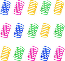 100 Pack Pet Wide Colorful Springs Cat Toys Plastic Coil Spiral Springs for Cat