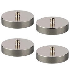 MUTUACTOR 4PCS Universal Neodymium Pot Magnets,1/4-20 Male Threaded Anti-Broken