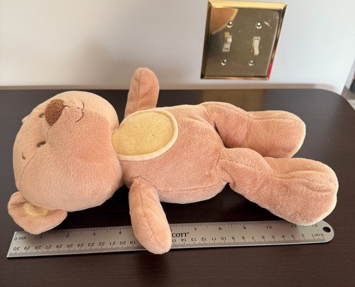 Babies R Us hellbraun Teddybär gelb Kreis Bauch Plüsch Stofftier Baby Lovey 12 Zoll - Bild 9 von 11
