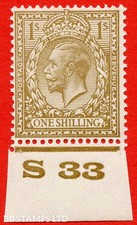 SG. 429 N45 (1). 1/- Bistre Brown. A fine totally UNMOUNTED MINT control B73486
