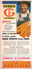 1954 Funk's G Hybrid Corn Balanced Performance 50's Vintage Print Ad