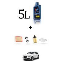 Hoffcar Wartungsset 4 Filter Und 5L ÖL FüR Audi Q5 (8RB) 2.0 Tdi 125KW Ab 200