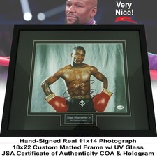 Floyd Mayweather Jr. Autographed 11x14 Photo in 18x22 Custom Frame w/JSA COA