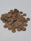 100 Unsearched Wheat Penny Copper 1C Circulated Lot. H224