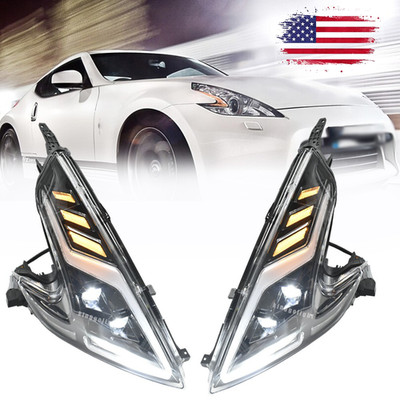 LED Headlight with Sequential turn signal For Nissan 370Z GT edition 2009-2021