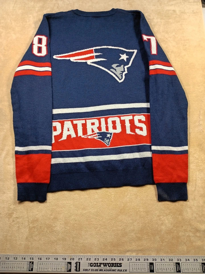 Suéter grande de los NFL Patriots #87 para hombre - ropa de equipo, Gronkowski, equipo de fans Foto 3 de 4