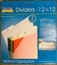 Cropper Hopper now storage studios Dividers, for 12X12 paper 3 per pack 
