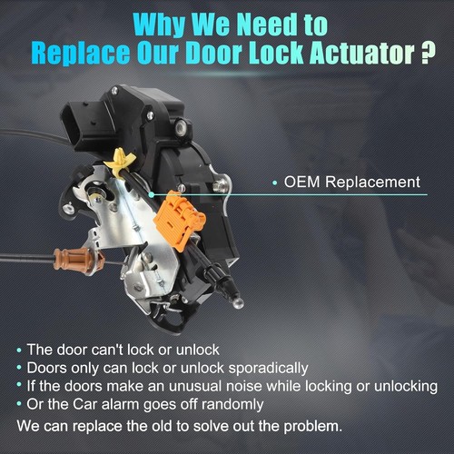Replacement Front Left Driver Side Power Door Lock Actuator Motor with Cable for