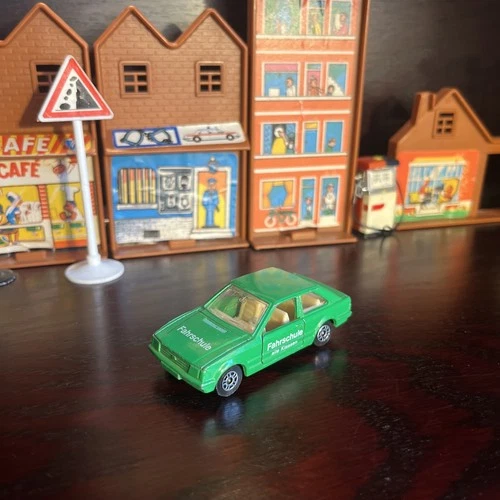 Vintage Corgi Ford Escort 1:64 Green “Fahrschule” German Export Rare Die Cast