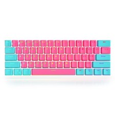 Guffercty kred 61 Keycaps 60 Percent Miami Keycaps Set PBT Keycap Backlit OEM...
