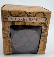 True Genius Whiskey Barrel Wood Brainteaser Puzzle Brand New