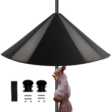 Squirrel Baffle for Bird Feeder Pole - 19 Inch Metal Guard for Shepherd’s