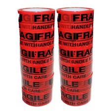 12 x Fragile Packing Tape Packaging Sticky Sealing Tapes 48mm 75M Transparent